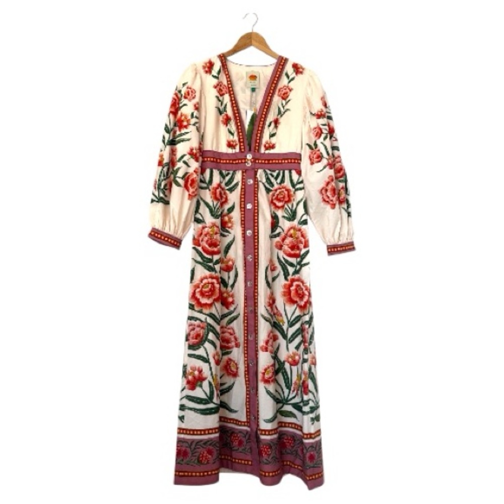 FARM Rio Ainika Floral Print Maxi Dress, Cream/Red, NWT ๐ง๐ท - Picture 8 of 16